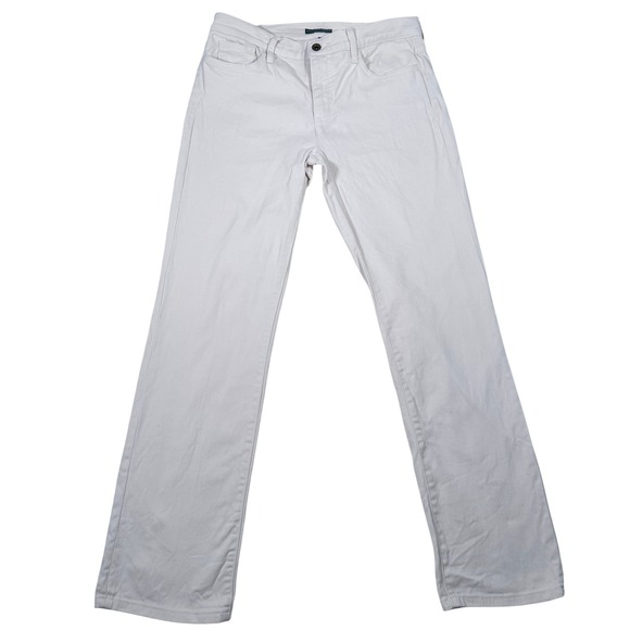 Lauren Jeans Co. Classic Straight Leg Jeans Size 8 Ivory Women's Pant Preppy - Picture 1 of 11